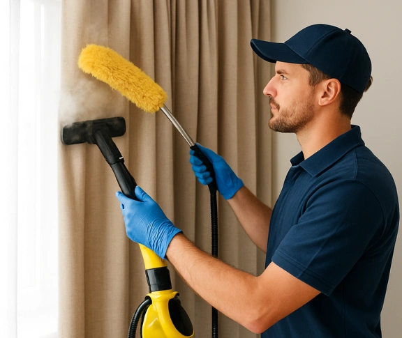 Trusted curtain steam cleaning technician Matty Curtain Cleaning cattai-nsw QLD