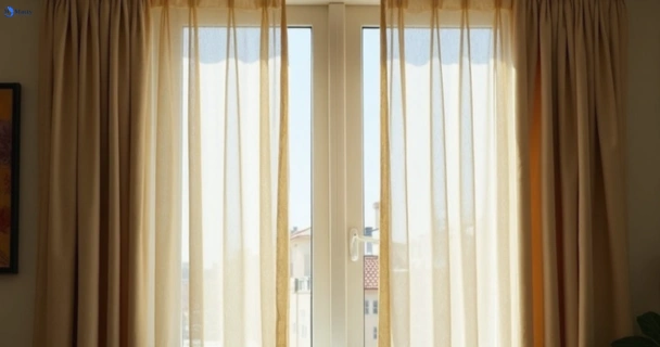 Dusty and dull curtains in cattai-nsw before steam cleaning